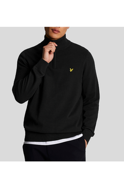 Lyle & Scott Merino Half-Zip Knit Black