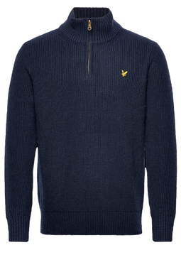 Lyle & Scott Ribbed Half-Zip Navy