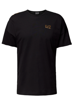 Armani EA7 Gold Sleeve Tee Black