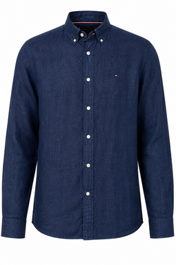 Tommy Hilfiger Regular Linen Shirt Carbon