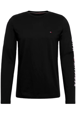 Tommy Hilfiger L/S Logo Sleeve Tee Black