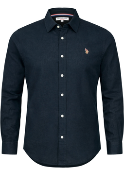 U.S. POLO ASSN. Linen Shirt Bolt Navy