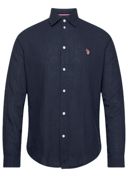 U.S. POLO ASSN. Linen Shirt Bolt Navy