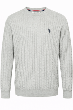U.S. POLO ASSN. Cable Knit Signature Grey