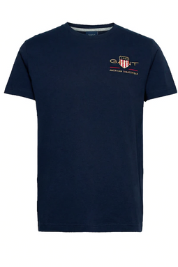 GANT Gold Shield Logo Tee Navy