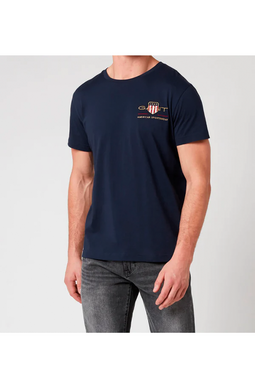 GANT Gold Shield Logo Tee Navy
