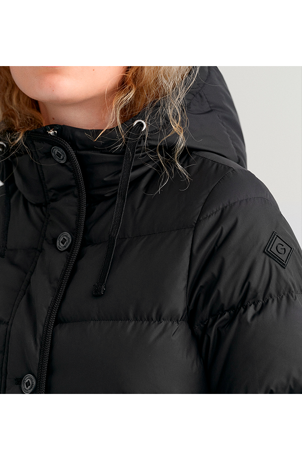 Marc Cain Lange donsjas met labelpatch voor dames in camel online kopen