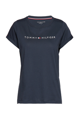 Tommy Hilfiger Women Original S/S Logo Tee Navy - Luxivo 