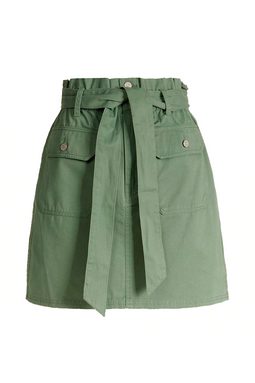 Tommy Hilfiger Women Organic Badge Skirt Olive - Luxivo 