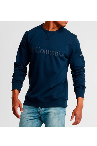 Columbia Logo Crew Sweat Navy – Luxivo