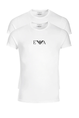 Armani Logo Tee 2-Pack White