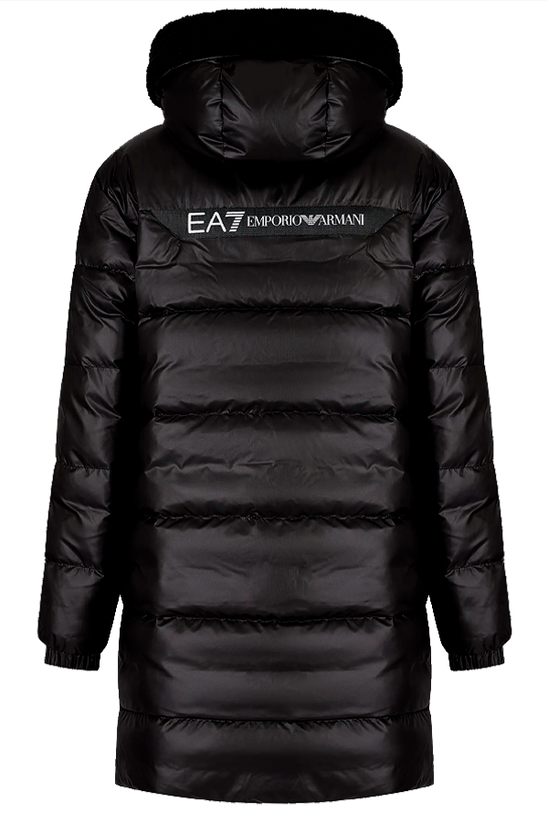 Armani EA7 Winter Parka Hooded Jacket Black Luxivo