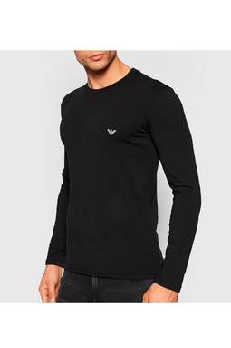 Armani L/S Tee Emporio Logo Black