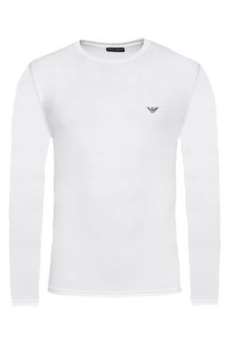 Armani L/S Tee Emporio Logo White