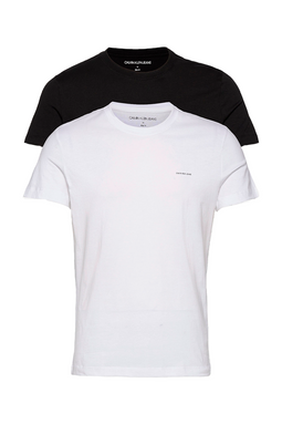 Calvin Klein Chest Logo 2-pack Tee Black/White