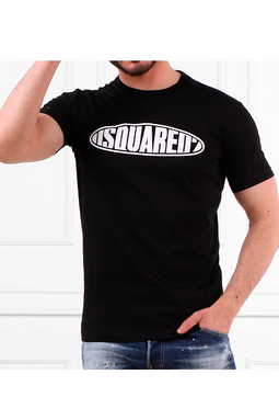 Dsquared2 Surf Board Logo Tee Black