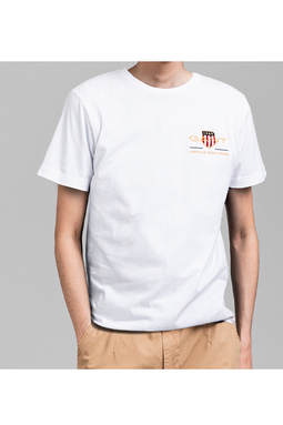 GANT Gold Shield Logo Tee White