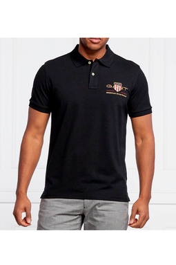 GANT Gold Shield Piqué Polo Regular Black