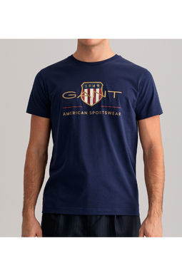 GANT Gold Shield S/S Logo Tee Navy