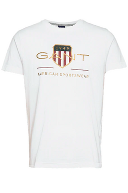 GANT Gold Shield S/S Logo Tee White