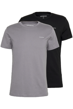 Calvin Klein Chest Logo 2-pack Tee Black/Grey