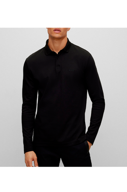 Hugo Boss L/S Interlock Pirol Polo Black