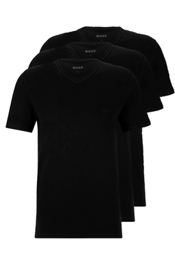 Hugo Boss 3-Pack V-Neck Regular T-shirt Black
