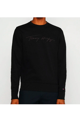 Tommy Hilfiger Italics Logo Sweatshirt Black