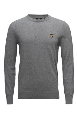 Lyle & Scott Merino Crew Knit Grey - Luxivo 
