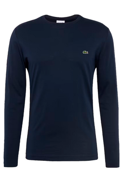 Lacoste Premium Pima L/S Logo Tee Navy