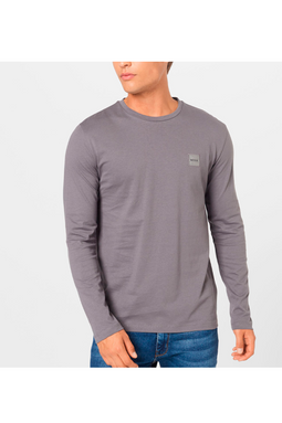 Hugo Boss Patch Logo L/S Tee Silver