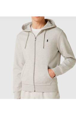Ralph Lauren Double Knit Zip Hoodie Grey