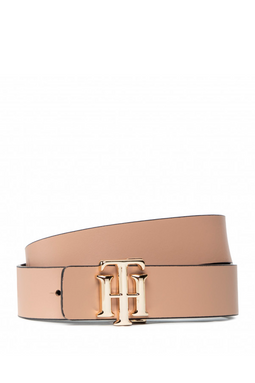Tommy Hilfiger Women 2 in 1 Gold Buckle Belt Sand/Black