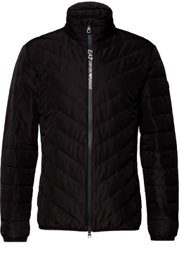 Armani EA7 Down Shield Logo Zip Jacket Black