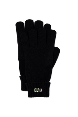 Lacoste Wool Knit Gloves Black
