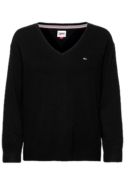 Tommy Hilfiger Women V-Neck Knit Sweater Black