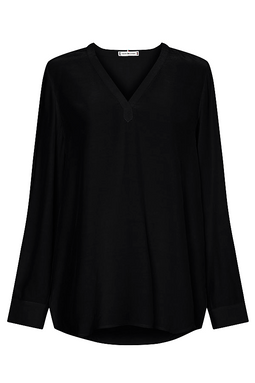 Tommy Hilfiger Women Relaxed Blouse V-Neck Black