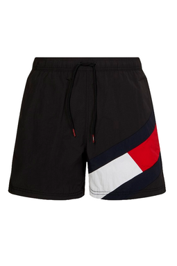 Tommy Hilfiger Essential Logo Swim Shorts Black - Luxivo 