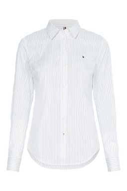 Tommy Hilfiger Women Slim Stretch Poplin Shirt White - Luxivo 