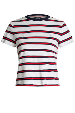 Tommy Hilfiger Women Organic Stripe Tee White - Luxivo 