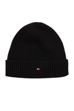 Tommy Hilfiger Pima Logo Beanie Black