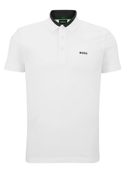Hugo Boss Paule Contrast Polo White
